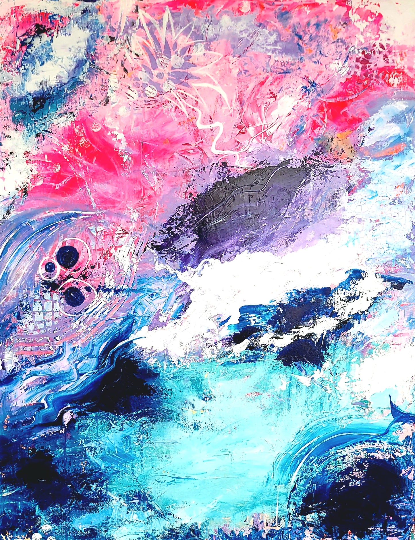 Vibrant sea, 90x80 cm