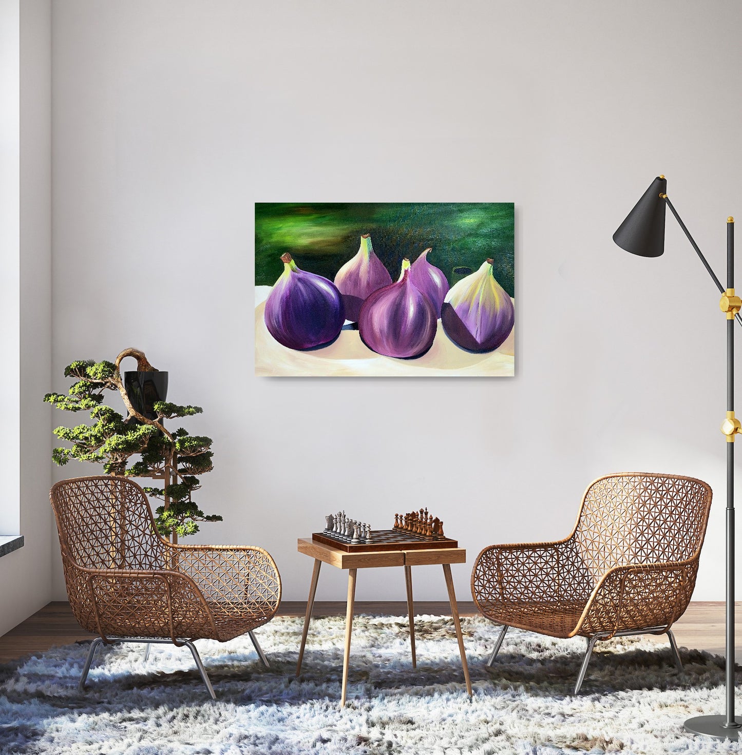 Freshly picked figs, 60x90cm