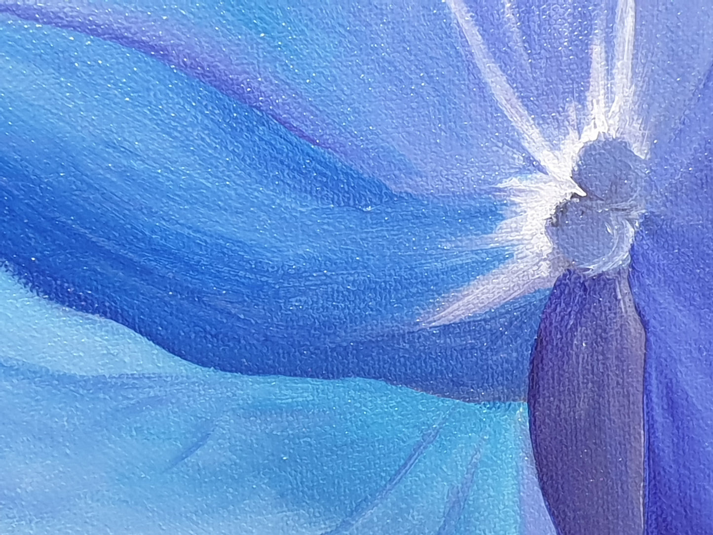 Light on blue Hydrangea, 60x80 cm