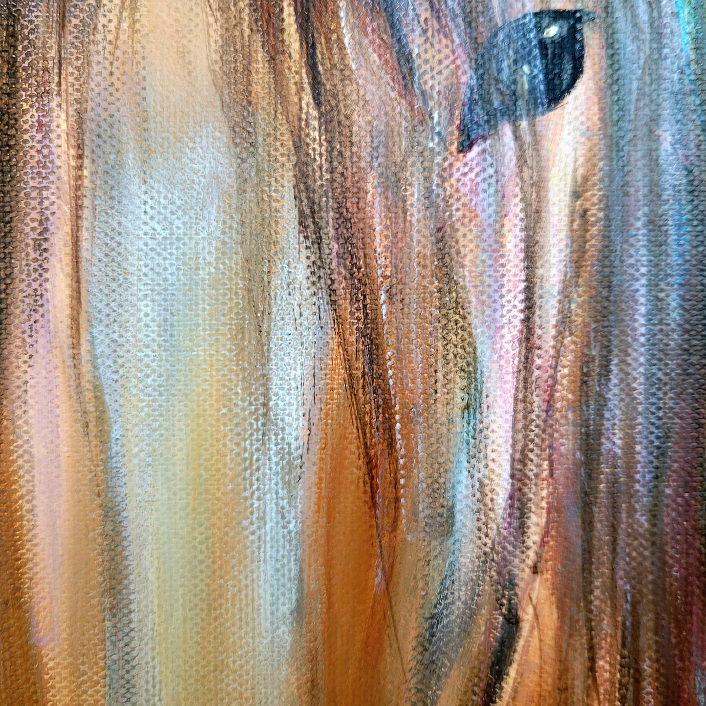 Horse looking into the jungle, 60x80 cm