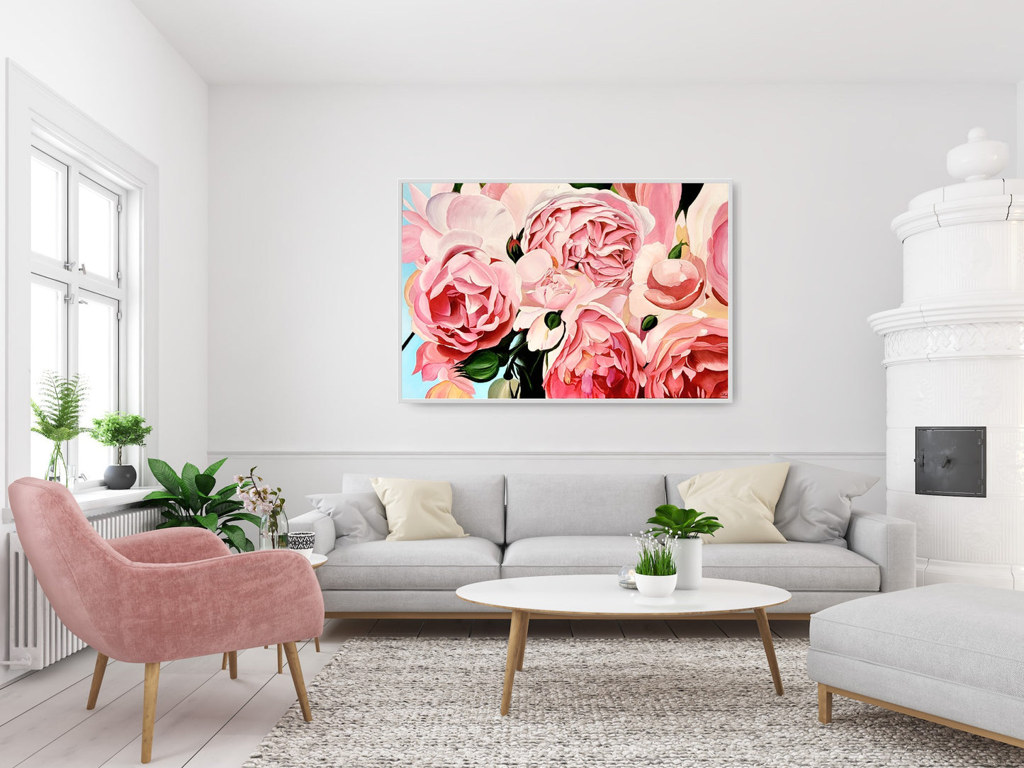 Climbing rose abundance, 80x120 cm