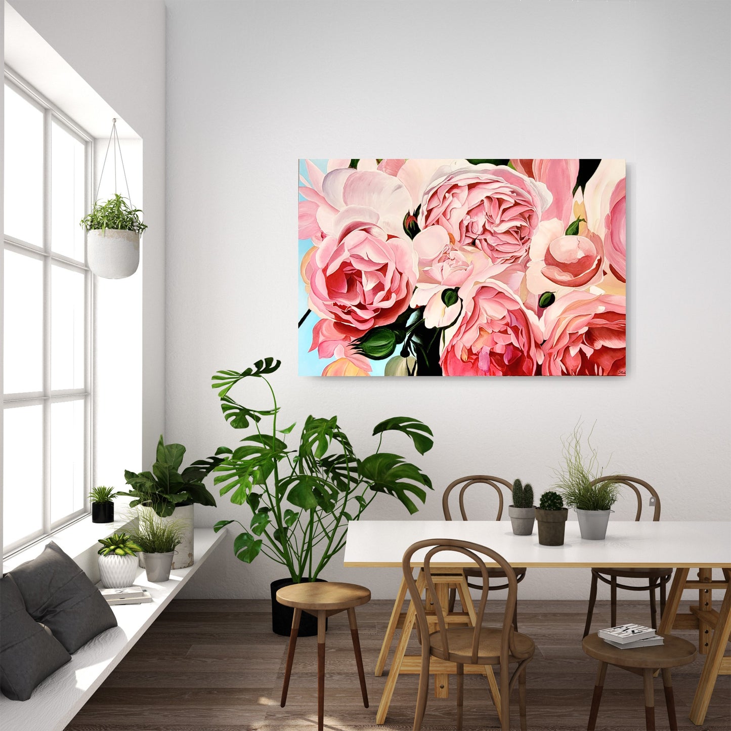 Climbing rose abundance, 80x120 cm