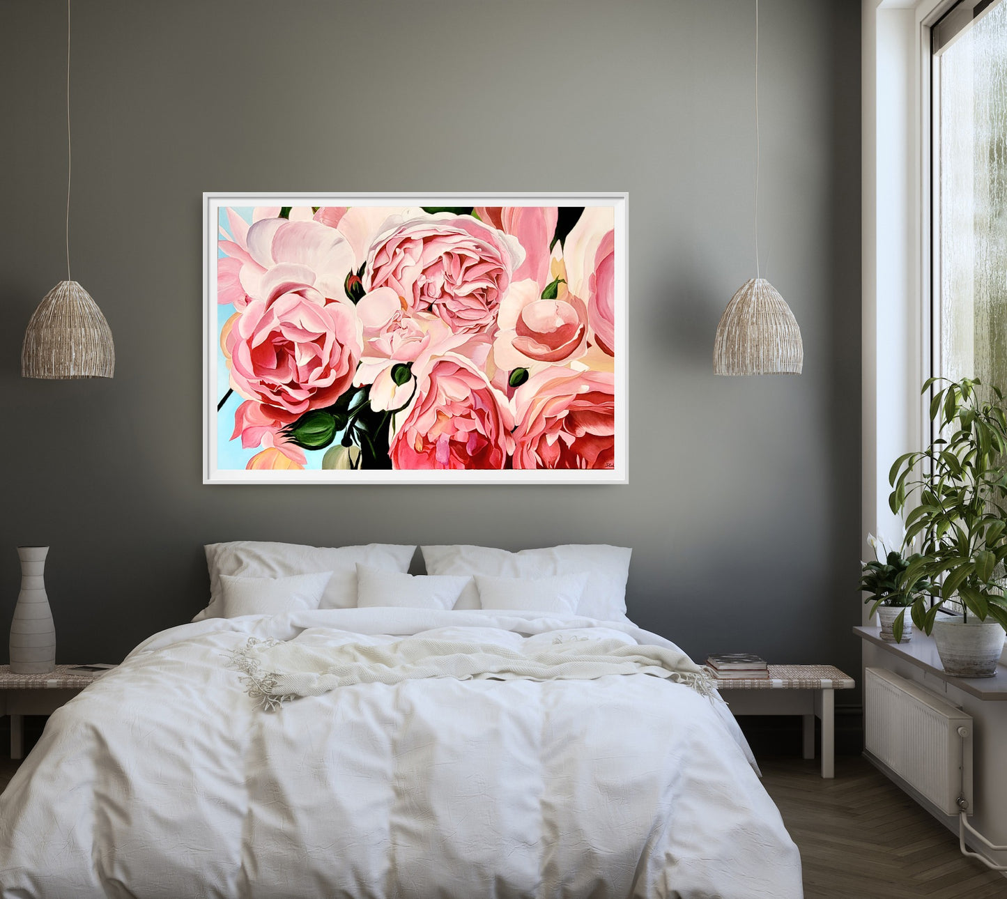 Climbing rose abundance, 80x120 cm