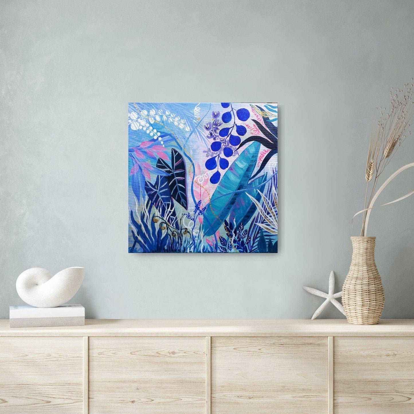 Blue jungle II, 40x40 cm Kunst & Unterhaltung sylviaeder-art