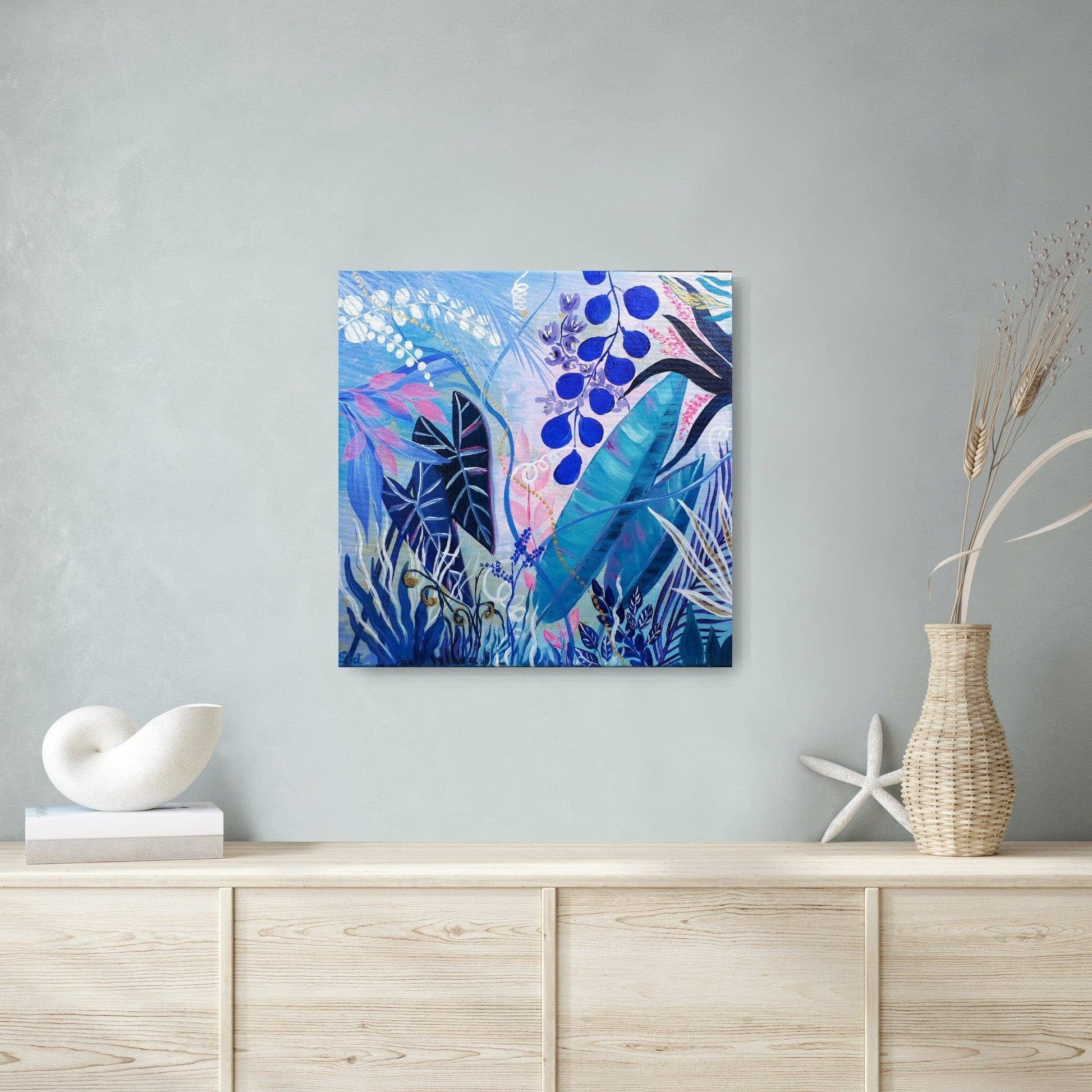 Blue jungle II, 40x40 cm Kunst & Unterhaltung sylviaeder-art