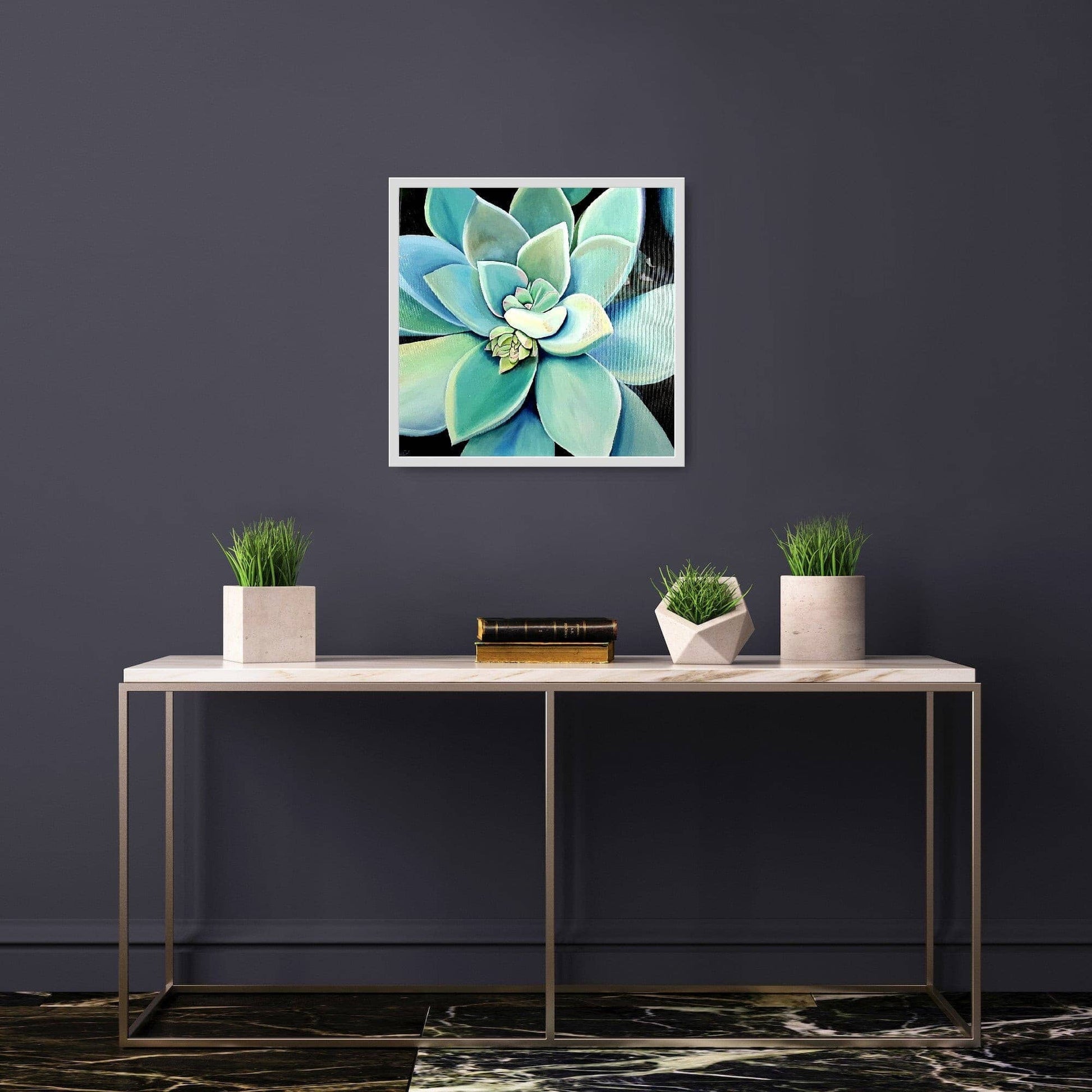 Succulent greengrey, 50x50 cm Kunst & Unterhaltung sylviaeder.art