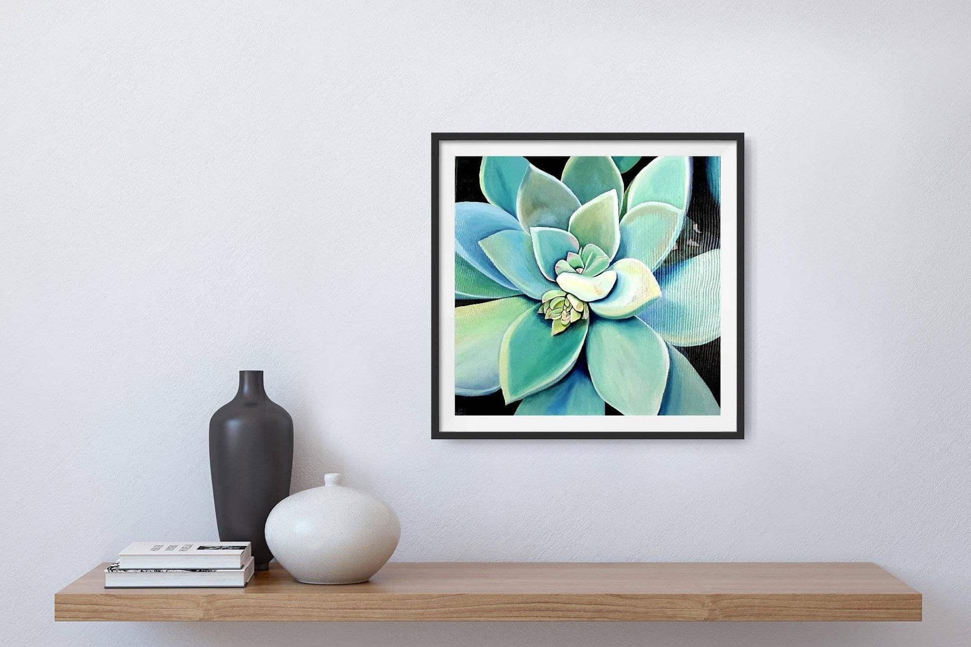 Succulent greengrey, 50x50 cm Kunst & Unterhaltung sylviaeder.art